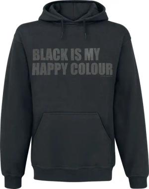 Sprüche Kapuzenpullover - Black Is My Happy Colour - S bis M - für Männer - Größe S - schwarz