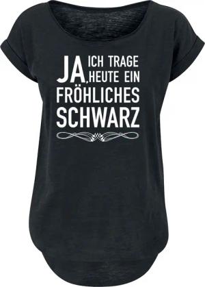 Sprüche T-Shirt - Fröhliches schwarz - XS bis 5XL - für Damen - Größe 4XL - schwarz