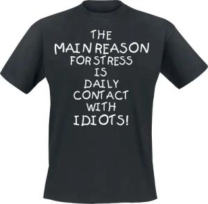 Sprüche T-Shirt - Idiots - S bis 4XL - für Männer - Größe S - schwarz