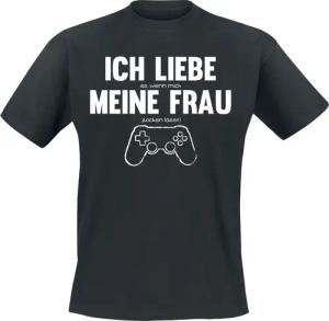 Sprüche - Gaming T-Shirt - Ich Liebe ... Meine Frau - M bis 4XL - für Männer - Größe L - schwarz - EMP exklusives Merchandise!