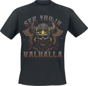 Sprüche T-Shirt - See You In Valhalla - S bis 4XL - für Männer - Größe L - schwarz