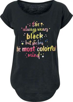 Sprüche T-Shirt - Colorful Mind - XS bis 5XL - für Damen - Größe XS - schwarz
