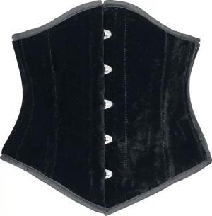 Burleska - Gothic Unterbrustkorsage - Sexy Waspie Waist Cincher - S bis XXL - für Damen - Größe XL - schwarz