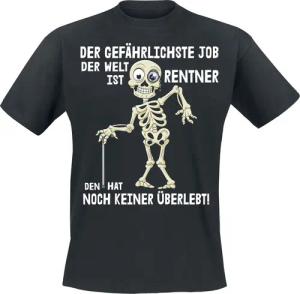 Sprüche T-Shirt - Der gefährlichste Job der Welt ist Rentner - S bis 3XL - für Männer - Größe XXL - schwarz