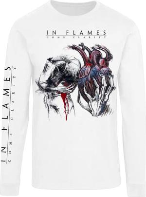 In Flames Langarmshirt - Come Clarity Lyrcis - S bis XXL - für Männer - Größe L - weiß - Lizenziertes Merchandise!