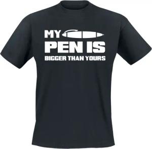 Sprüche T-Shirt - My Pen Is Bigger Than Yours - M bis 3XL - für Männer - Größe L - schwarz