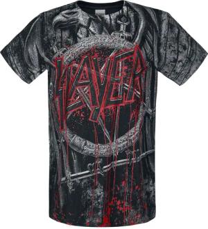 Slayer T-Shirt - Black Eagle Allover - S - für Männer - Größe S - allover - Lizenziertes Merchandise!
