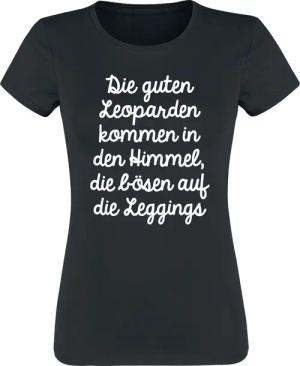 Sprüche T-Shirt - Leoparden - XXL - für Damen - Größe XXL - schwarz