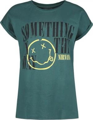 Nirvana T-Shirt - Something In The Way - S bis XXL - für Damen - Größe L - blau - Lizenziertes Merchandise!