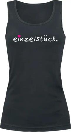 Sprüche Top - Einzelstück. - S bis XXL - für Damen - Größe XL - schwarz
