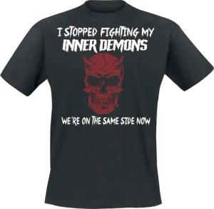 Sprüche T-Shirt - My Inner Demons - M bis 4XL - für Männer - Größe L - schwarz