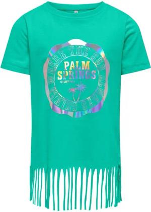Kids ONLY Langarmshirt für Kinder - Kogalison S/S Foil College Top - für Mädchen - grün
