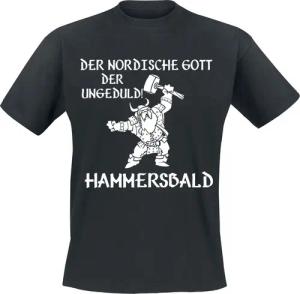 Sprüche T-Shirt - Der nordische Gott der Ungeduld! Hammersbald - L bis 4XL - für Männer - Größe L - schwarz