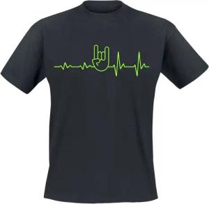 Sprüche T-Shirt - EKG Heavy Metal - S bis 3XL - für Männer - Größe 3XL - schwarz