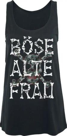 Sprüche Top - Böse alte Frau - S bis 5XL - für Damen - Größe 5XL - schwarz