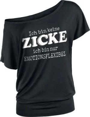 Sprüche T-Shirt - Ich bin keine Zicke ich bin nur emotionsflexibel - XS bis 5XL - für Damen - Größe M - schwarz