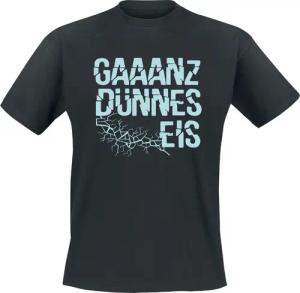 Sprüche T-Shirt - Ganz dünnes Eis - M bis 3XL - für Männer - Größe XXL - schwarz