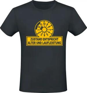 Sprüche T-Shirt - Zustand entspricht Alter und Laufleistung - M bis 3XL - für Männer - Größe XXL - schwarz