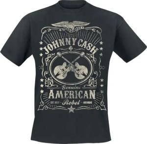 Johnny Cash T-Shirt - American Rebel - S bis 4XL - für Männer - Größe 3XL - schwarz - Lizenziertes Merchandise!