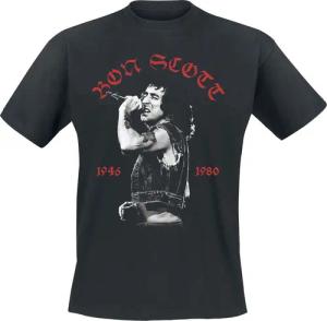 Bon Scott T-Shirt - Live Photo - M bis 3XL - für Männer - Größe 3XL - schwarz - Lizenziertes Merchandise!