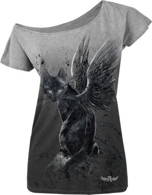 Alchemy England T-Shirt - Nine Lives Vintage - S bis 4XL - für Damen - Größe L - grau