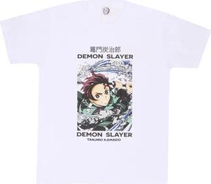 Demon Slayer - Anime T-Shirt - Whirlpool - XXL - für Männer - Größe XXL - weiß - Lizenzierter Fanartikel