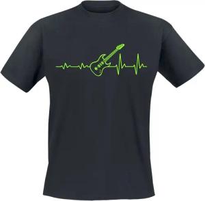Sprüche T-Shirt - EKG Gitarre - L bis 4XL - für Männer - Größe L - schwarz
