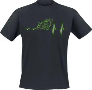 Sprüche T-Shirt - EKG - Motorrad - S bis 4XL - für Männer - Größe L - schwarz