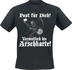Sprüche T-Shirt - Post für dich! Vermutlich die Arschkarte! - S bis 4XL - für Männer - Größe S - schwarz