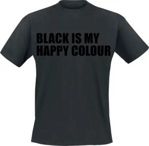 Sprüche T-Shirt - Black Is My Happy Colour - M bis 5XL - für Männer - Größe XXL - schwarz