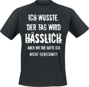 Sprüche T-Shirt - Ich wusste, der Tag wird hässlich... - M bis 3XL - für Männer - Größe M - schwarz