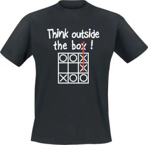 Sprüche T-Shirt - Think Outside The Box - 3XL bis 5XL - für Männer - Größe 3XL - schwarz
