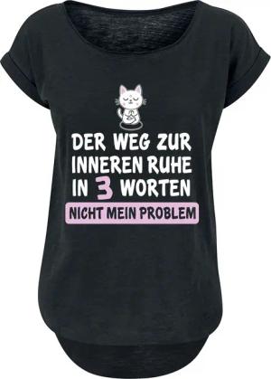 Sprüche T-Shirt - Nicht mein Problem - S - für Damen - Größe S - schwarz