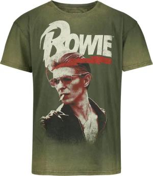 David Bowie T-Shirt - Smoking - S bis 3XL - für Männer - Größe M - grün - Lizenziertes Merchandise!