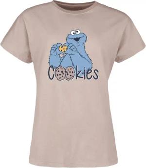 Sesamstraße T-Shirt - Krümelmonster - Cookies - L bis XXL - für Damen - Größe XXL - altrosa - EMP exklusives Merchandise!