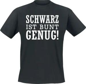 Sprüche T-Shirt - Schwarz ist bunt genug - S bis 4XL - für Männer - Größe S - schwarz