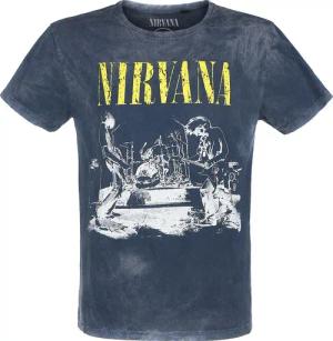 Nirvana T-Shirt - Stage - XL bis 4XL - für Männer - Größe XXL - navy - Lizenziertes Merchandise!