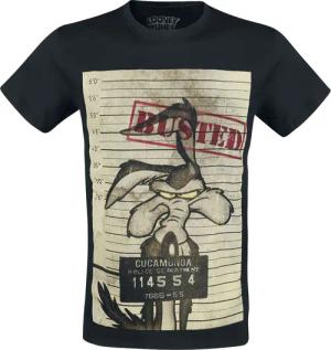 Looney Tunes T-Shirt - Coyote - Mugshot - S bis 5XL - für Männer - Größe L - schwarz  - Lizenzierter Fanartikel