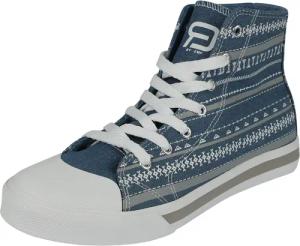 Sneaker high   blau/grau/weiß "Sneaker with Graphic Ornaments" von RED by EMP
