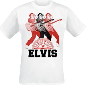 Elvis Presley T-Shirt - Live Repeat - S bis 3XL - für Männer - Größe 3XL - weiß - Lizenziertes Merchandise!