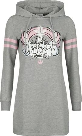 Star Wars - Disney Kleid knielang - Galaxy is Female - S bis M - für Damen - Größe S - grau  - EMP exklusives Merchandise!