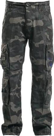 Brandit - Camouflage/Flecktarn Cargohose - Pure Vintage Trousers - L bis 7XL - für Männer - Größe 6XL - darkcamo