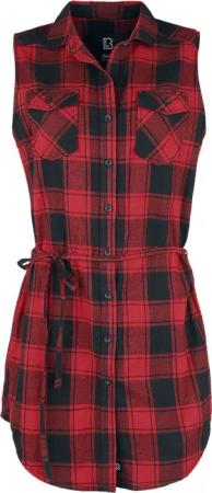 Brandit Top - Gracey Sleeveless Longshirt - XS bis 5XL - für Damen - Größe XS - rot/schwarz