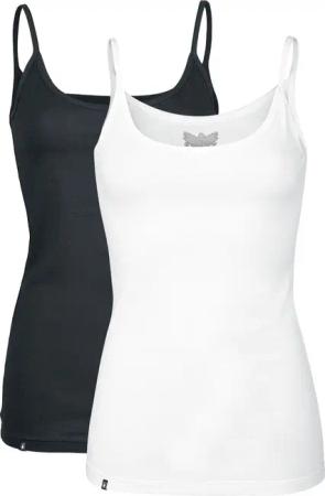 Black Premium by EMP Top - Doppelpack Tops mit dünnen Trägern - S bis 3XL - für Damen - Größe L - schwarz/weiß