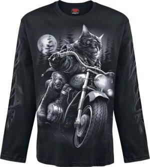Spiral Langarmshirt - Nine Lives - M bis XXL - für Männer - Größe XXL - schwarz