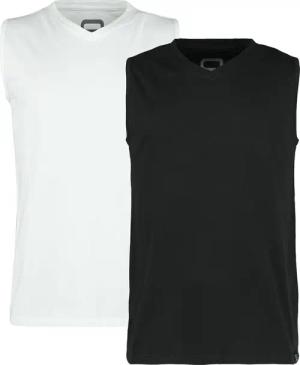 Tank-Top für Männer schwarz/weiß "Double Pack Tank-Tops" von RED by EMP
