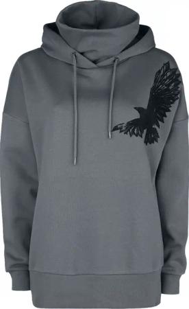 Black Premium by EMP Kapuzenpullover - Kapuzenpullover mit integriertem Kragen - M bis L - für Damen - Größe L - grau