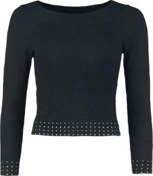 Black Premium by EMP Strickpullover - Pullover mit flachen Nieten - L bis XXL - für Damen - Größe XL - schwarz