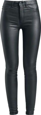 Noisy May Jeans - NMCallie High Waist Skinny Coated Pants - XS bis XXL - für Damen - Größe S - schwarz