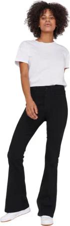 Noisy May Jeans - NMSallie High Waist Flare Jeans - W27L30 bis W31L32 - für Damen - Größe W28L30 - schwarz